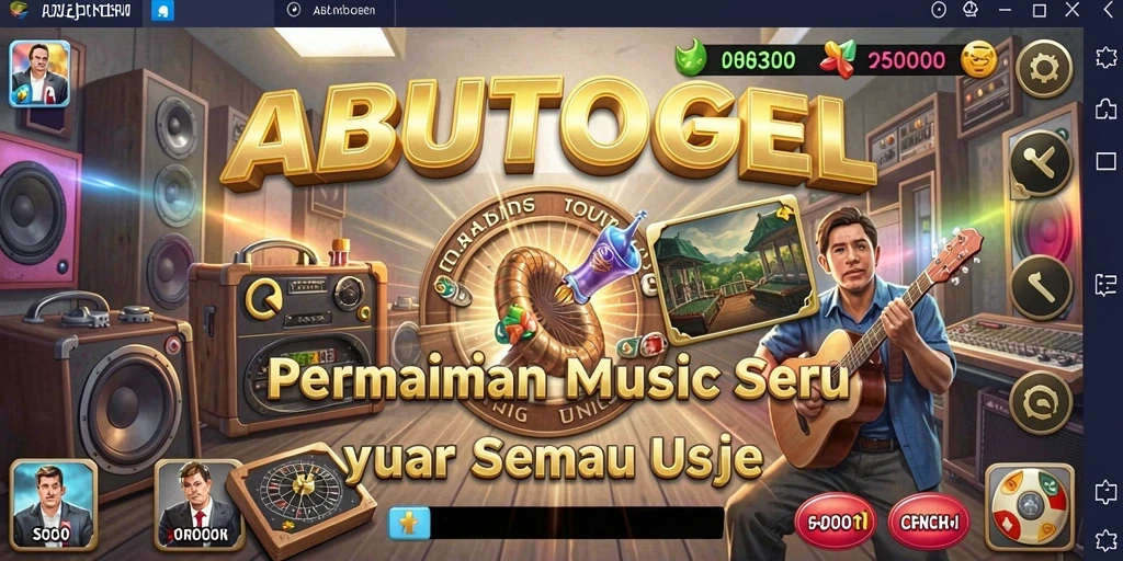 Screenshot permainan ABUTOGEL menampilkan keseruan permainan musik.