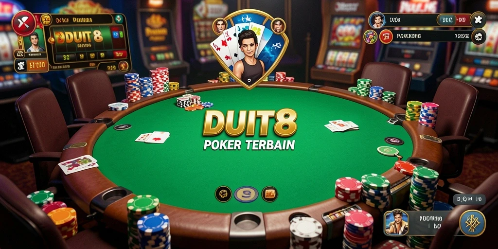 Tampilan gameplay poker menarik di DUIT8.