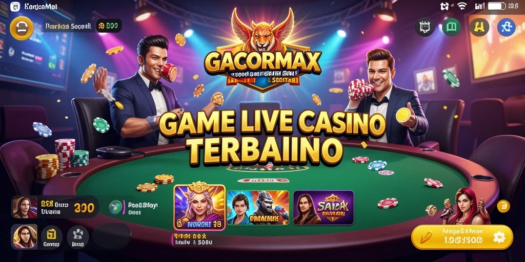 Screenshot gameplay GACORMAX dengan dealer langsung yang menarik
