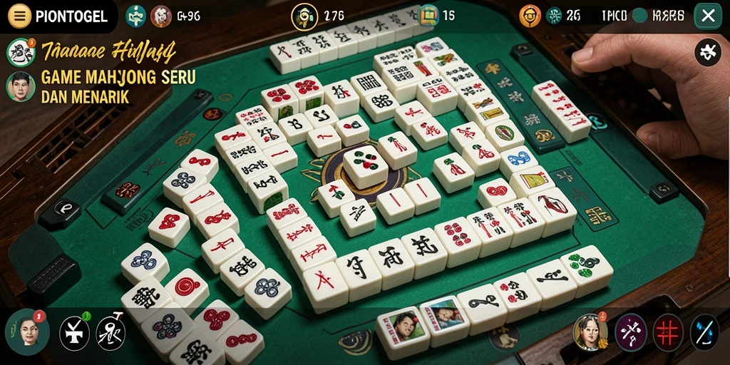 Tampilan gameplay Mahjong yang menarik di PIONTOGEL.
