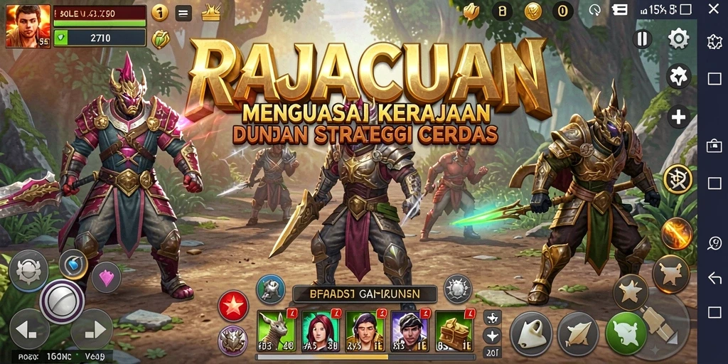 Screenshot RAJACUAN menampilkan aksi penuh strategi dalam gameplay.