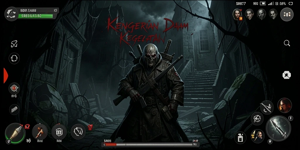 Gameplay SR877 yang menegangkan dengan suasana horor yang intens.